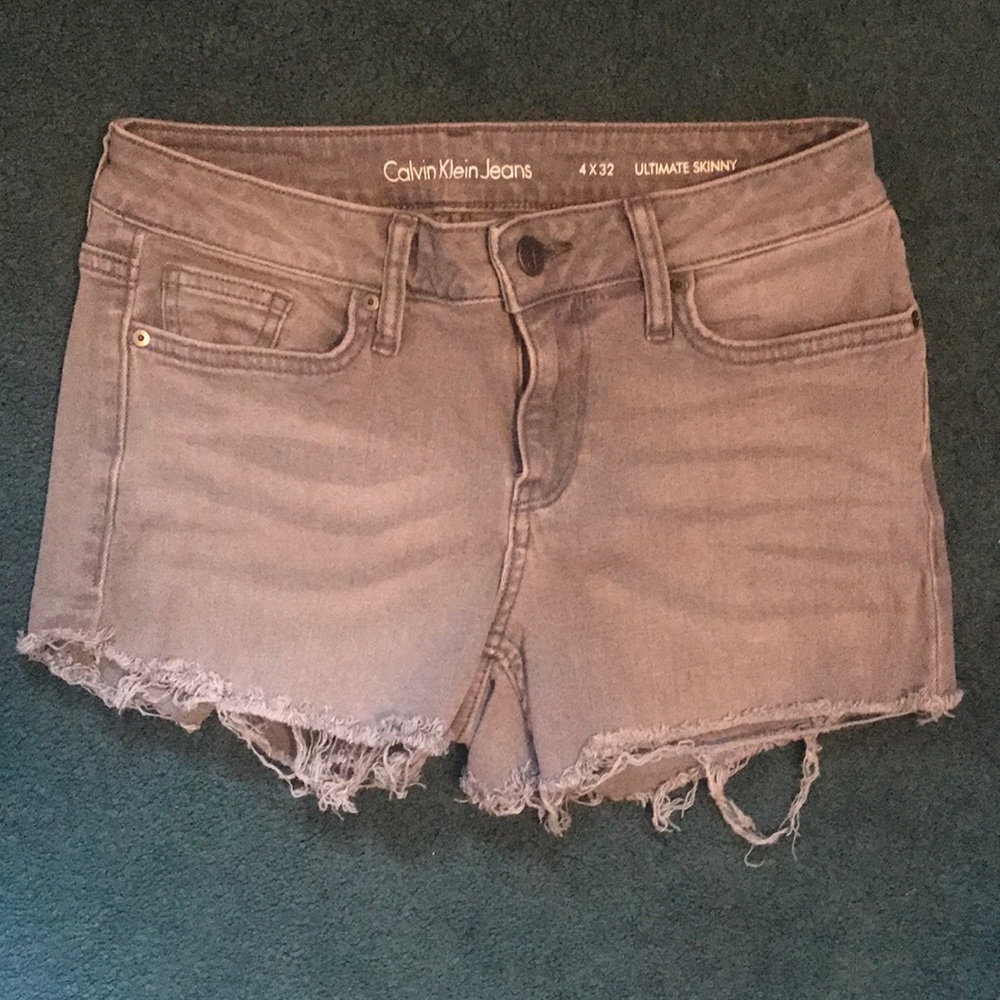 Calvin Klein grey Jean Shorts size 4